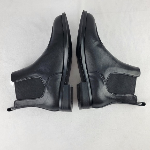 Black Leather Stitch Detail Chelsea Boots Women's Size 7 EU 38 Pull On Grunge - Picture 5 of 7